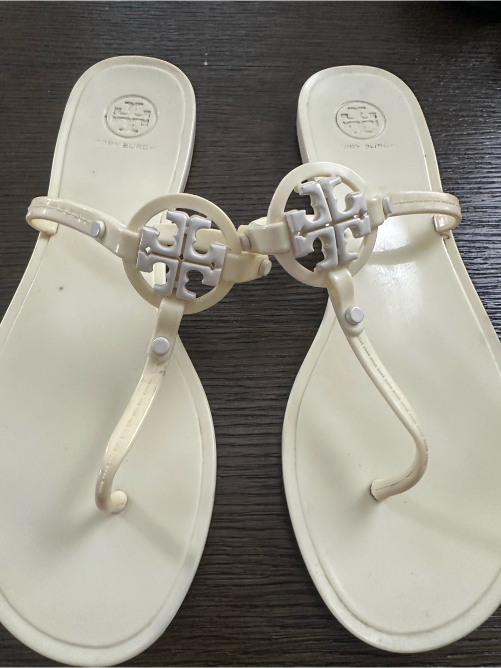 Tory Burch Cream Thong Sandals - Picture 2 of 4